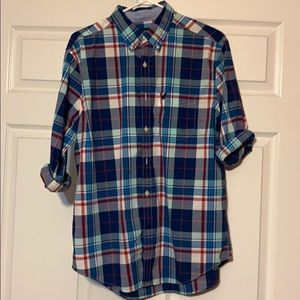 Plaid button down shirt